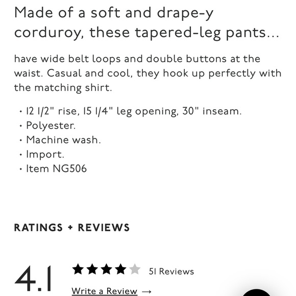 Madewell Corduroy High-Rise Tapered Pants in Distant Surplus - Size 8 - Picture 6 of 11